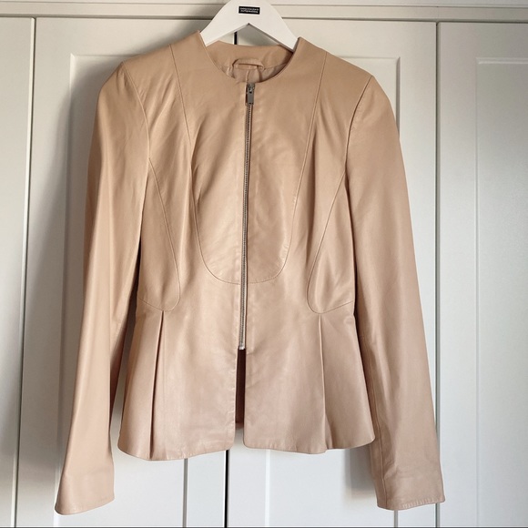NWT Zara genuine leather peplum jacket - Picture 1 of 13